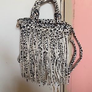 Dalmatian fringe bag